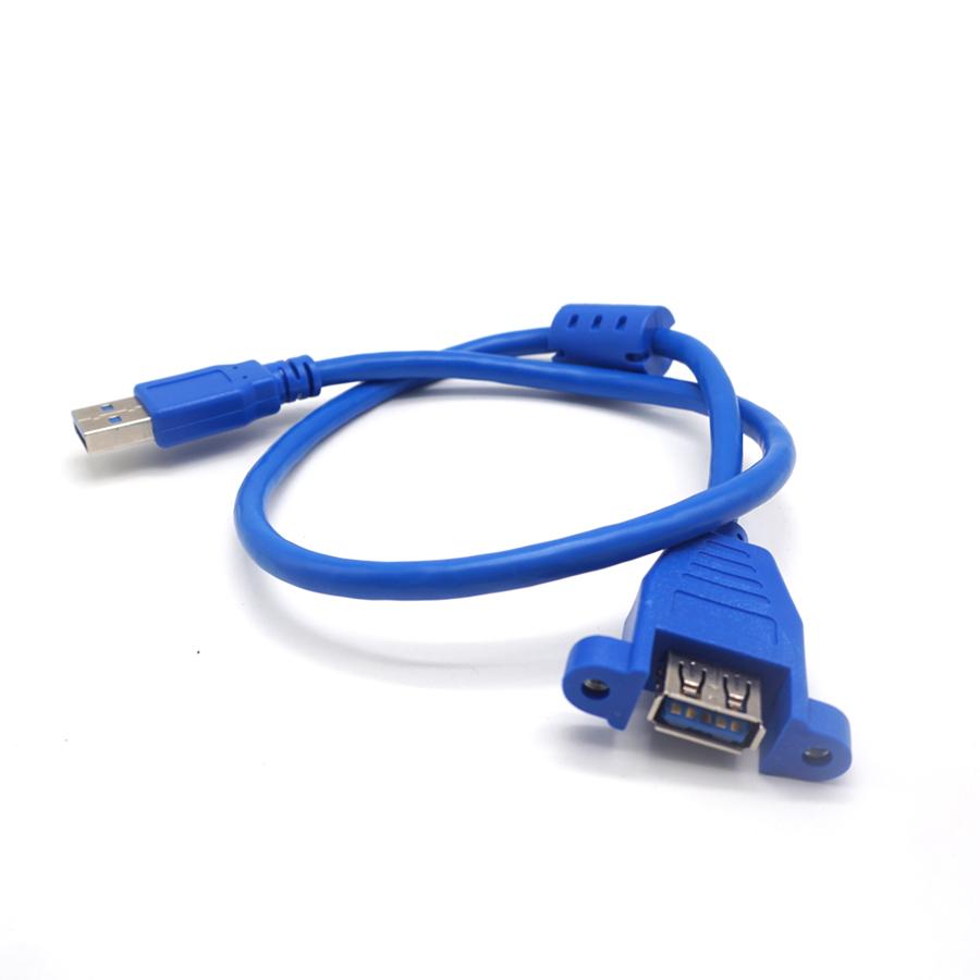  screw panel mount male to female usb3.0 usb 3.0 30cm usb extension cable 0.3m