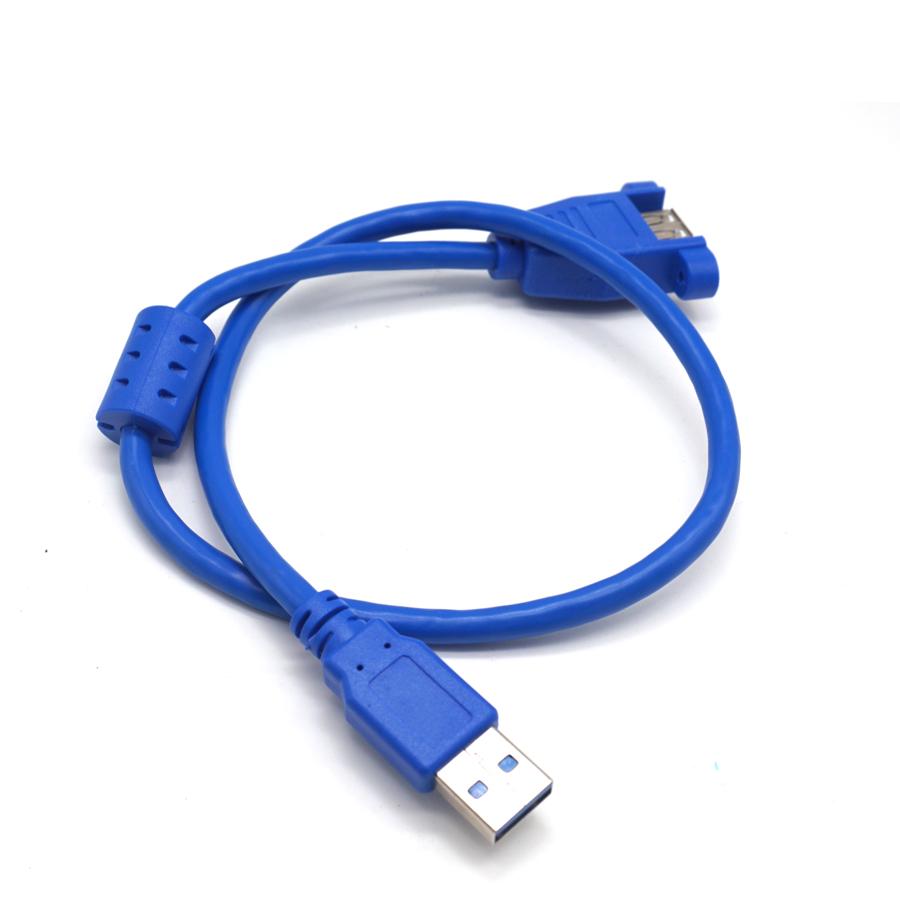  screw panel mount male to female usb3.0 usb 3.0 30cm usb extension cable 0.3m
