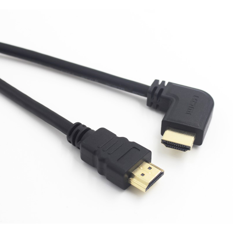 high speed 2.0V angled  hdmi to hdmi cable bare copper 19+1 4k 60hz hdmi kabel  
